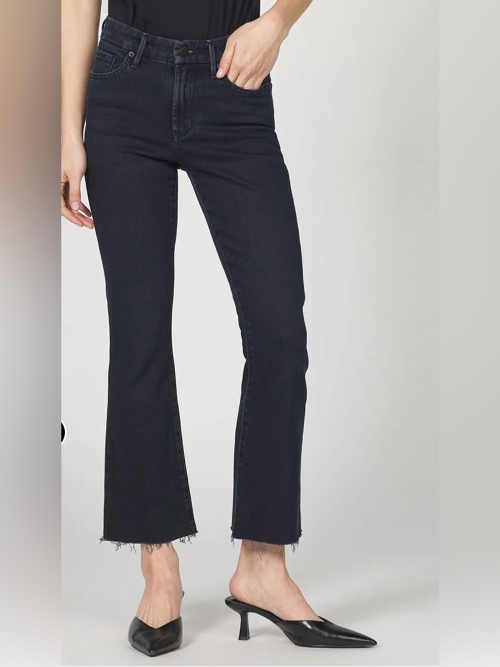 Dear John Black Cropped Flare Jeans